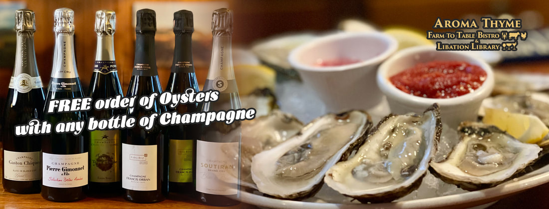 Free order of Oysters with any bottle of Champagne